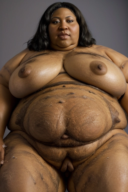 太った黒人女性のマンコを広げた写真と画像